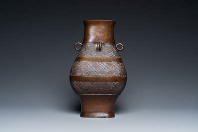 A Chinese Archaistic Bronze Fanghu Vase Ming Rob Michiels Auctions