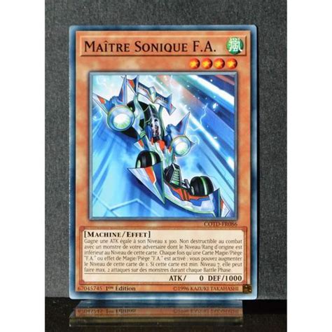 Carte YU GI OH COTD FR086 Maître Sonique F A NEUF FR Cdiscount Jeux