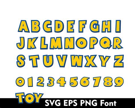 Toy Story Font Svg Toy Story Alphabet Svg Birthday Font Toy Story