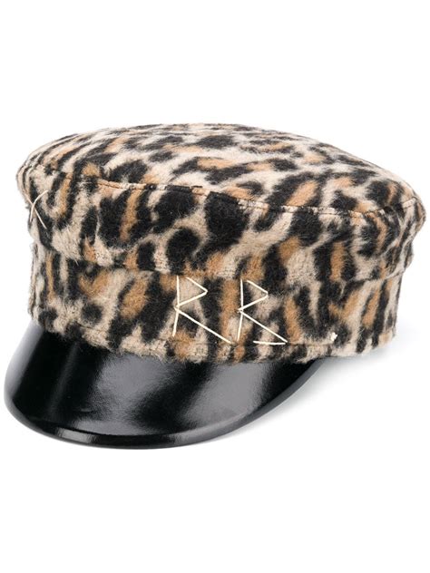 Ruslan Baginskiy Leopard Baker Boy Hat Black Jacquemus Denim Crafts