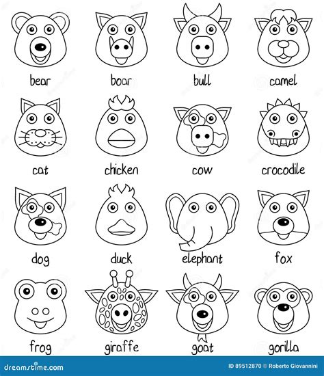 Animal Faces Croco 09 Royalty-Free Illustration | CartoonDealer.com #198982869