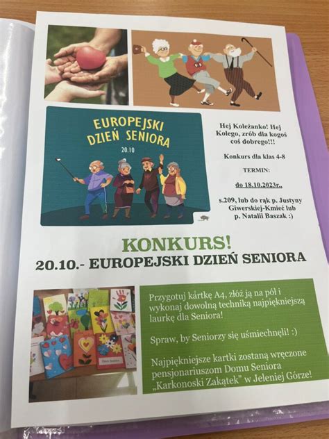 Kartki dla Seniorów z okazji Europejskiego Dnia Seniora SP10 Jelenia Góra