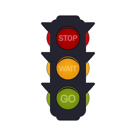 Premium Vector Traffic Light Icon Traffic Concept With Red Yellow And