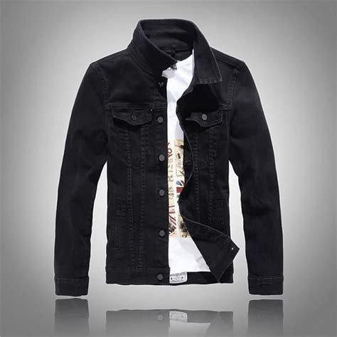 Mens Slim Denim Casual Jeans Jacket Denim Jacket Men Denim Jacket Fashion Casual Denim Jacket