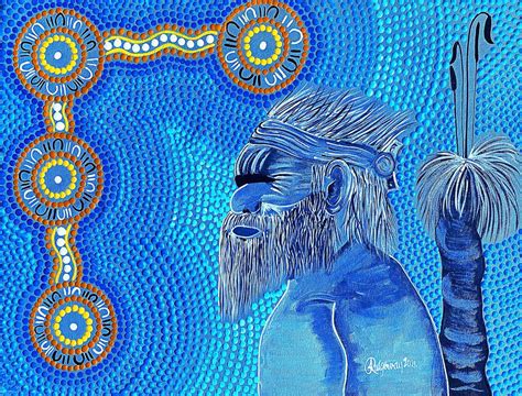 Wise Man Dreaming Jason Ridgeway Dnaag Aboriginal Art Gallery