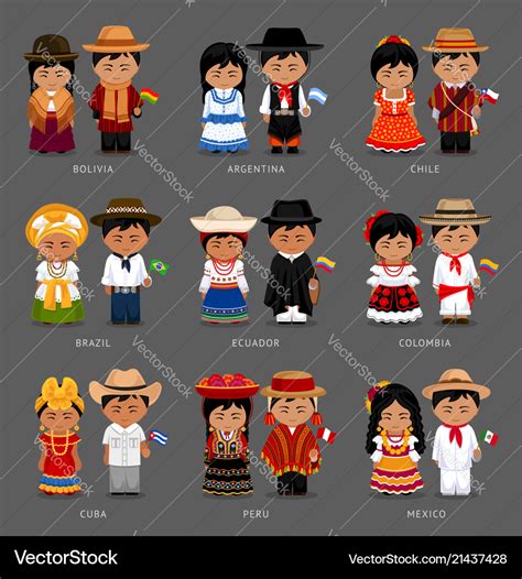 Latin American People In National Dress Royalty Free Vector