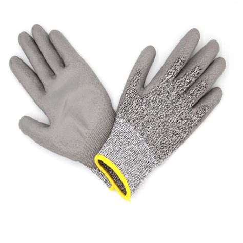 Anti Cut Level 5 Hppe Cutting Resistant Resistance PU Coated Hand