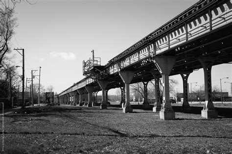 ctaelevatedtrackacrossopenspacerc  railroad collection