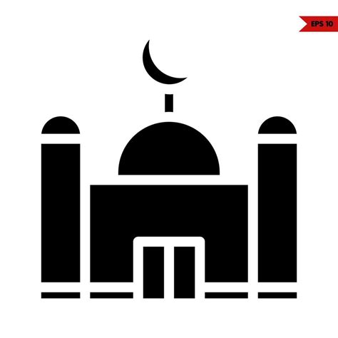 Ilustration Of Mosque Glyph Icon Vector Art At Vecteezy