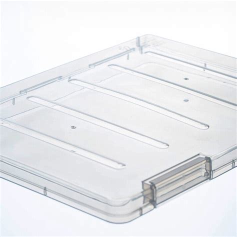 A Transparent Storage Box Clear Plastic Document Paper Filling Case