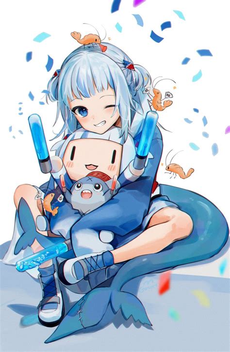 がうるぐら 「ぐらちゃんおめでとう💙🦈 Happy 1st Anniversary Gur」 ごとーのイラスト