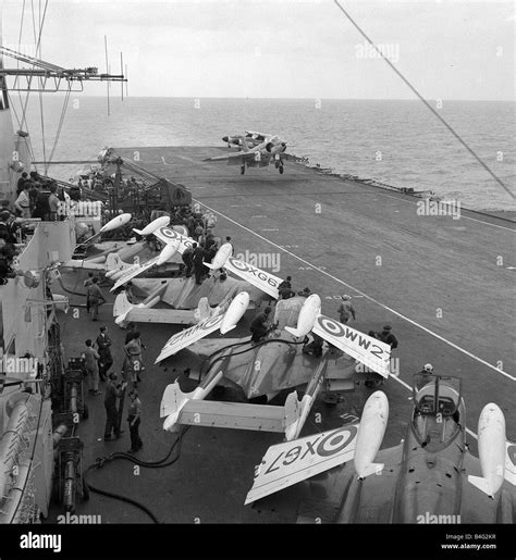 Ships Royal Navy Aircraft Carrier HMS Victorious August 1959 A Fleet Air Arm Supermarine ...