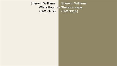 Sherwin Williams White Flour Vs Sheraton Sage Side By Side Comparison