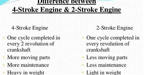 Difference 2 Stroke Vs 4 Stroke Engine