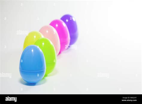 Plastic Easter Eggs In Pastel Colors Collection Stock Photo Alamy