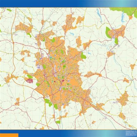 United Kingdom Vector EPS Maps City Map Vector Illustrator EPS