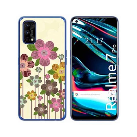 Funda Gel Tpu Realme 7 Pro Diseño Primavera En Flor con Ofertas en