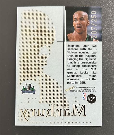 日本代購代標第一品牌樂淘letao1998 99 SkyBox Molten Metal Fusion Stephon Marbury