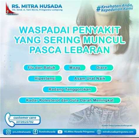 Waspadai Penyakit Yang Sering Muncul Pasca Lebaran RS Mitra Husada