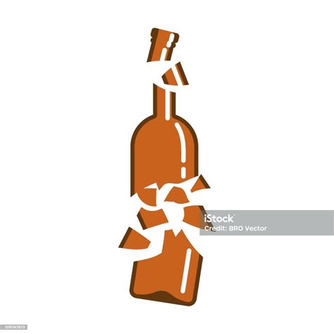 Broken Glass Bottle Or Garbage Vector Illustration Stock Illustration Download Image Now