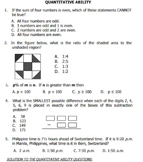 The Philippine Science High School Entrance Exam For Scholars By The