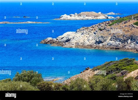 Summer Sea Coast Landscape Halkidiki Sithonia Greece Stock Photo Alamy