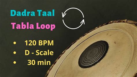 Dadra Taal Tabla Loop D 120 BPM Tabla Loops Dadra D 120 For 30 Min