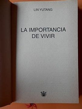 Libro La Importancia De Vivir De Lin Yutang Buscalibre