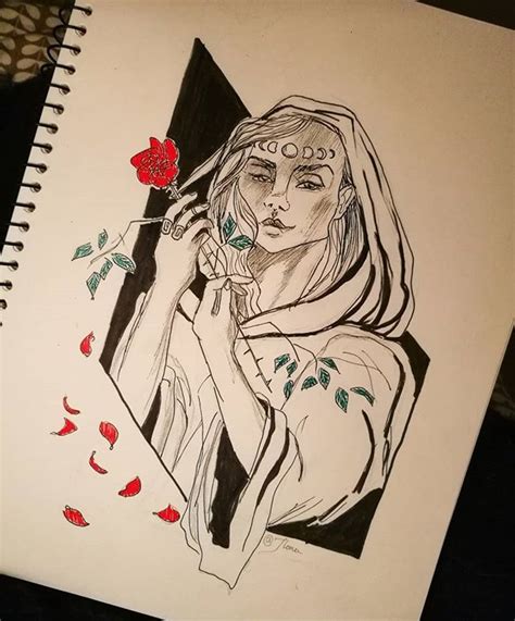 Ilona On Instagram Inktober Catch Up Day The High Priestess