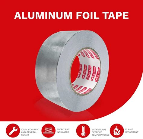 XFasten Aluminum Foil Reflective Duct Tape 3 6 Mil 2 Inches X 55