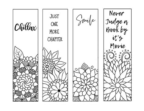 Color Your Own Bookmark Free Printable - Printable Word Searches