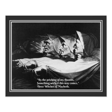 Macbeth Three Witches Quote Poster Zazzle