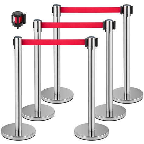 Vevor Crowd Control Stanchion Set Of 6 Pieces Stanchion Set Stanchion