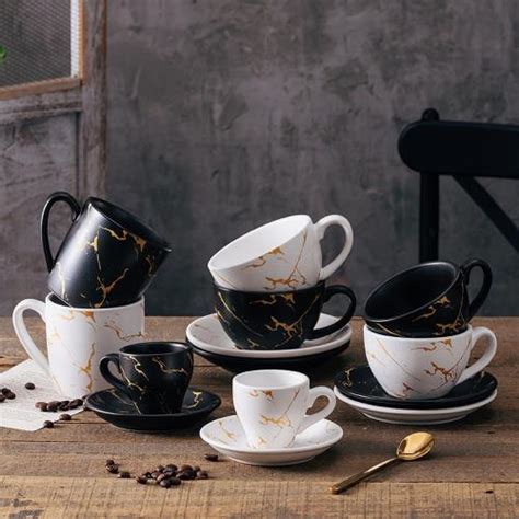 咖啡杯碟套裝歐式小奢華陶瓷拿鐵拉花杯意式濃縮杯摩卡杯馬克杯咖啡杯秤etmall東森購物網