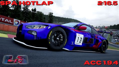 Bmw M Gt Hotlap Setup Spa Assetto Corsa Competizione