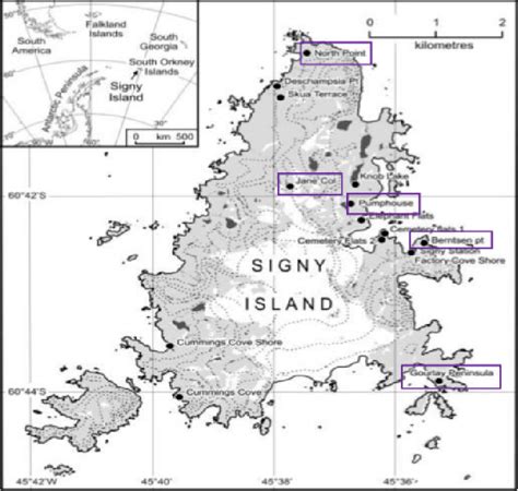 Map of Signy Island, Antarctica. | Download High-Resolution Scientific ...