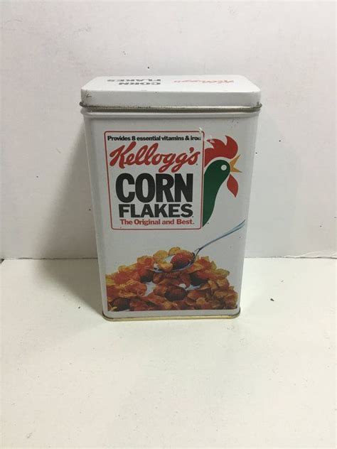 Vintage 1984 Kelloggs Corn Flakes Promotional Cereal Tin Etsy