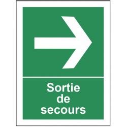 Autocollant Sortie De Secours Fleche Droite Sticker Communication