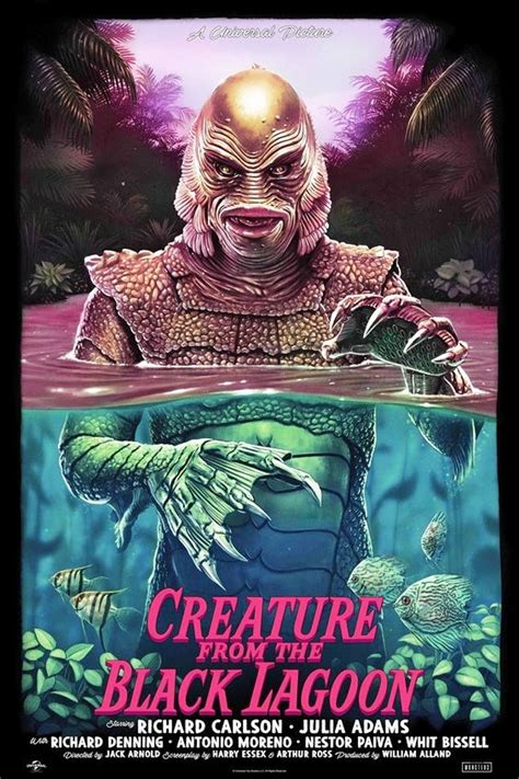 Reproduced A Size Cinema Poster Of The Horror Film The Creature