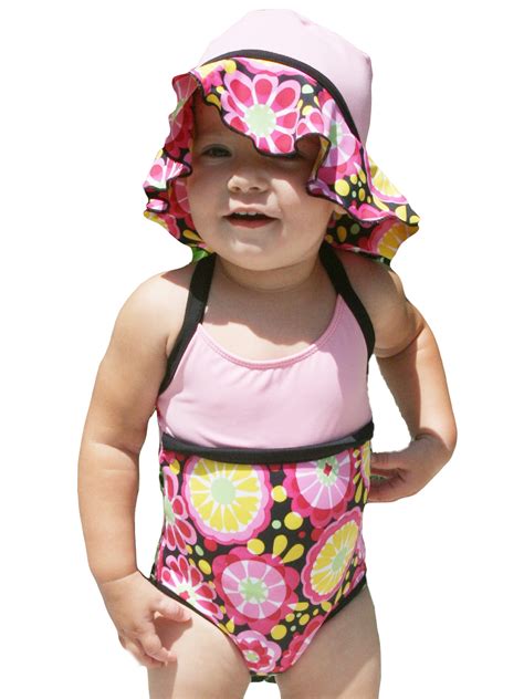 Azul Swimwear Azul Pink Fresh Blossom 1 Pc Swimsuit Baby Girls