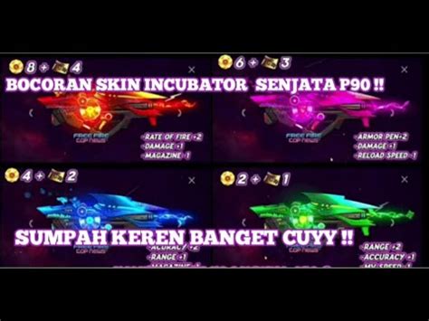 Bocoran Skin Incubator Senjata P Terbaru Free Fire Battlegrounds