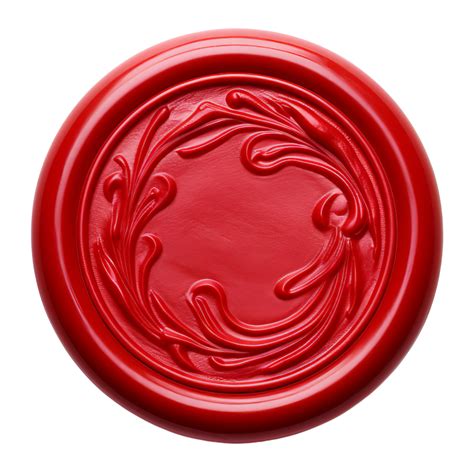 AI Generated Red Wax Seal Clip Art 34968493 PNG