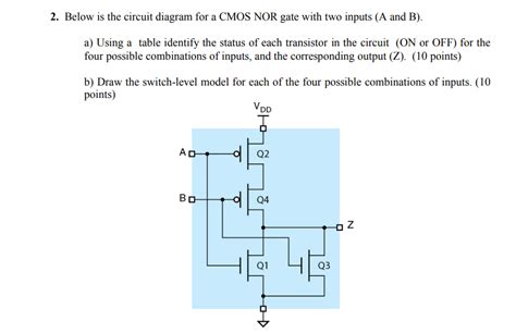 Circuit Diagram For Cmos And Gate Using Circuit Diagram