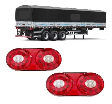 Par Lanterna Traseira Led Style Carreta Randon Linha R Frete Gr Tis