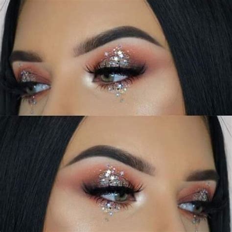 Sombras De Ojos Con Glitter Shimmer Y Purpurina Glitter Makeup Looks