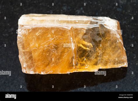 Macro Shooting Of Natural Mineral Rock Specimen Rough Tea Calcite