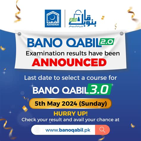 Alkhidmat Declares Conclusion Of Bano Qabil 20 Results Announced