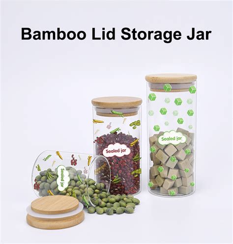 250ml Eco Friendly Borosilicate Cookie Candy Honey Food Glass Storage Jar With Bamboo Wooden Lid