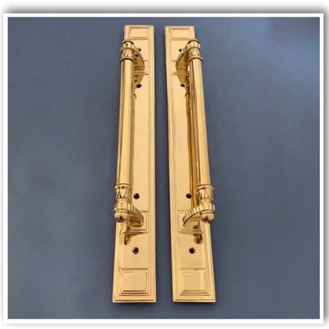 Pairs 13 Large Brass Art Deco Door Pull Handles Grab Etsy UK