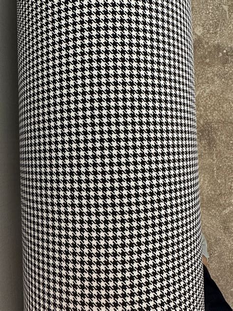 PORSCHE Pepita Seating Fabric Houndstooth Car Upholstery Black White